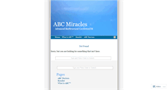 Desktop Screenshot of abcmiracles.wordpress.com
