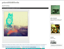 Tablet Screenshot of polaroiddiaryberlin.wordpress.com