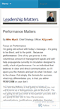 Mobile Screenshot of myattleadershipmatters.wordpress.com