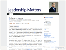 Tablet Screenshot of myattleadershipmatters.wordpress.com