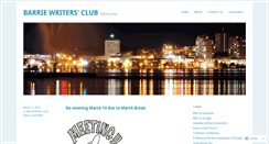 Desktop Screenshot of barriewritersclub.wordpress.com