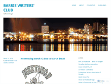 Tablet Screenshot of barriewritersclub.wordpress.com