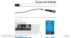 Desktop Screenshot of essaysfornobody.wordpress.com