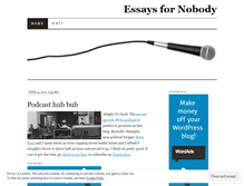 Tablet Screenshot of essaysfornobody.wordpress.com