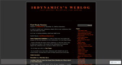 Desktop Screenshot of irdynamics.wordpress.com