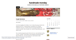 Desktop Screenshot of handmademonday.wordpress.com