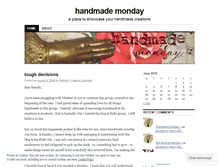 Tablet Screenshot of handmademonday.wordpress.com