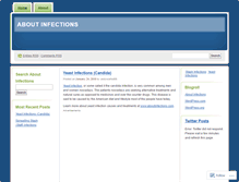 Tablet Screenshot of aboutinfections.wordpress.com