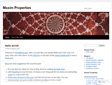 Tablet Screenshot of maximpropertiespollywatts.wordpress.com