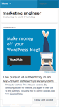 Mobile Screenshot of marketingengineer.wordpress.com