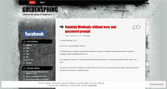 Desktop Screenshot of goldenspring.wordpress.com