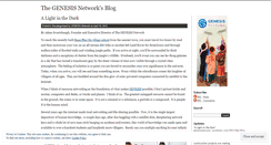 Desktop Screenshot of genesisnetwork.wordpress.com