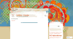 Desktop Screenshot of alicevahlensfinbok.wordpress.com