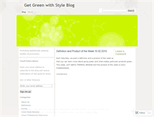 Tablet Screenshot of getgreenwithstyle.wordpress.com