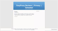 Desktop Screenshot of foxyproxyreviews.wordpress.com