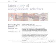 Tablet Screenshot of laboratoryofindependentscholars.wordpress.com