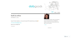 Desktop Screenshot of dailygoods.wordpress.com