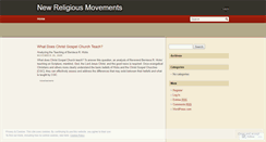 Desktop Screenshot of newreligiousmovements.wordpress.com