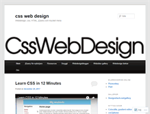 Tablet Screenshot of csswebdesign.wordpress.com