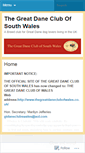 Mobile Screenshot of greatdaneclubofsouthwales.wordpress.com