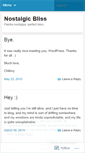 Mobile Screenshot of nostalgicbliss.wordpress.com