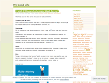 Tablet Screenshot of itsmygoodlife.wordpress.com