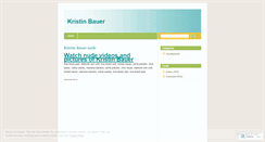 Desktop Screenshot of kristinbauerblog.wordpress.com