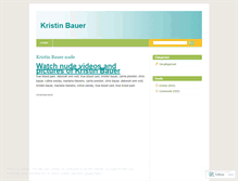 Tablet Screenshot of kristinbauerblog.wordpress.com