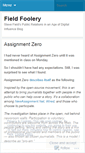 Mobile Screenshot of fieldfoolery.wordpress.com