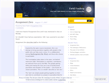 Tablet Screenshot of fieldfoolery.wordpress.com