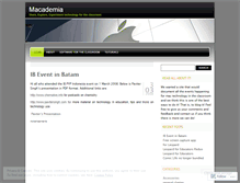 Tablet Screenshot of macademia.wordpress.com