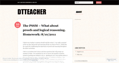 Desktop Screenshot of dtteacher.wordpress.com