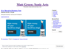 Tablet Screenshot of greensonic.wordpress.com