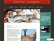 Tablet Screenshot of apathyforransom.wordpress.com