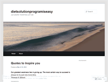 Tablet Screenshot of dietsolutionprogramiseasy.wordpress.com