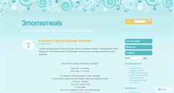Desktop Screenshot of 3momsmeals.wordpress.com