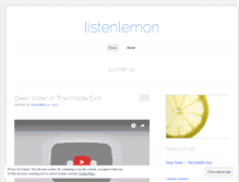 Tablet Screenshot of listenlemon.wordpress.com