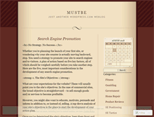 Tablet Screenshot of mustbe.wordpress.com