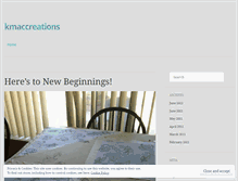 Tablet Screenshot of kmaccreations.wordpress.com
