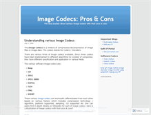 Tablet Screenshot of imagecodecs.wordpress.com