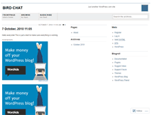 Tablet Screenshot of birdchat.wordpress.com