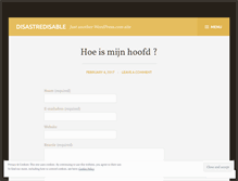 Tablet Screenshot of disastredisable.wordpress.com