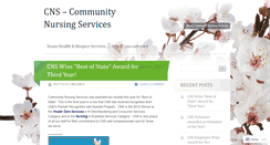 Desktop Screenshot of communitynursingservices.wordpress.com