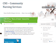 Tablet Screenshot of communitynursingservices.wordpress.com