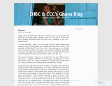 Tablet Screenshot of ehbcghana.wordpress.com