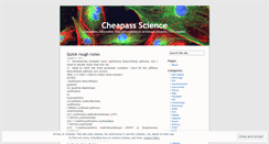 Desktop Screenshot of cheapassscience.wordpress.com