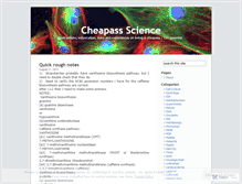 Tablet Screenshot of cheapassscience.wordpress.com