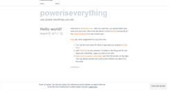 Desktop Screenshot of poweriseverything.wordpress.com