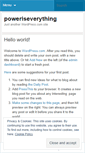 Mobile Screenshot of poweriseverything.wordpress.com