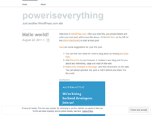 Tablet Screenshot of poweriseverything.wordpress.com